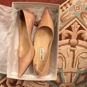 Jimmy Choo Patent nude heels